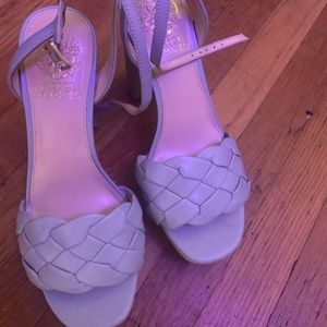 Vince Camuto Powder baby blue ankle strapped heel